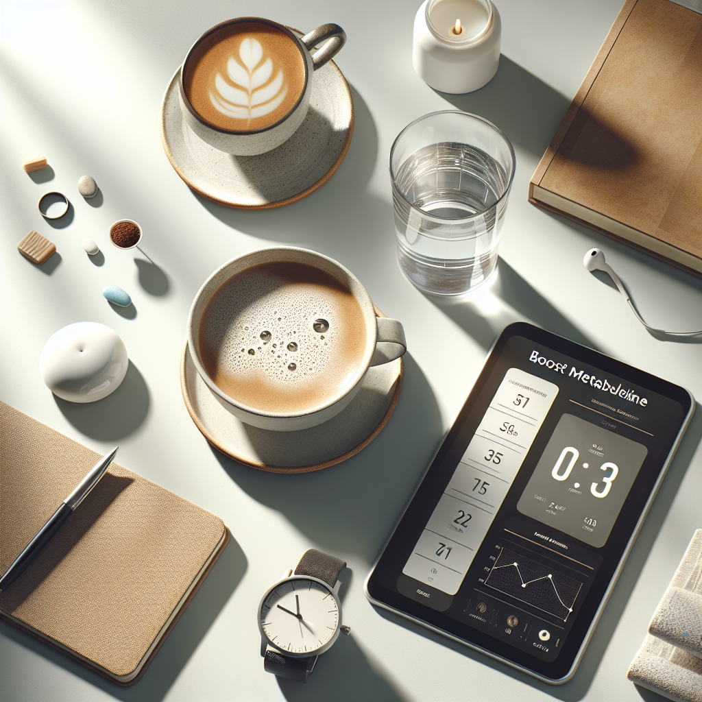 Graph or chart demonstrating the thermogenic effect of caffeine and its impact on calorie burning.