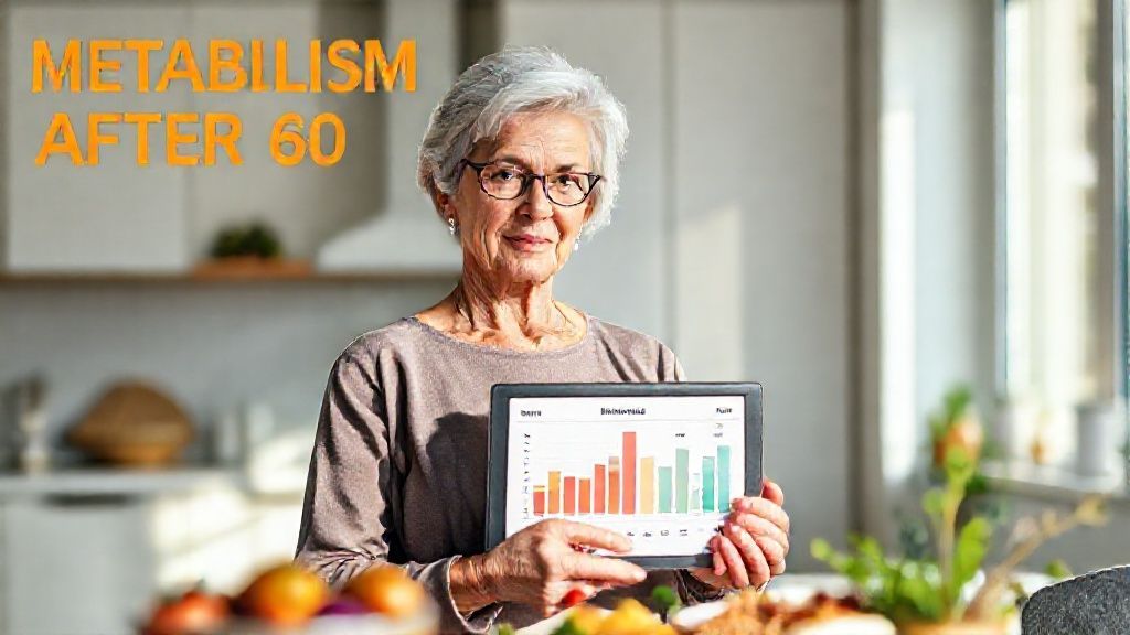 An older person engaging in strength training, highlighting muscle and metabolism.