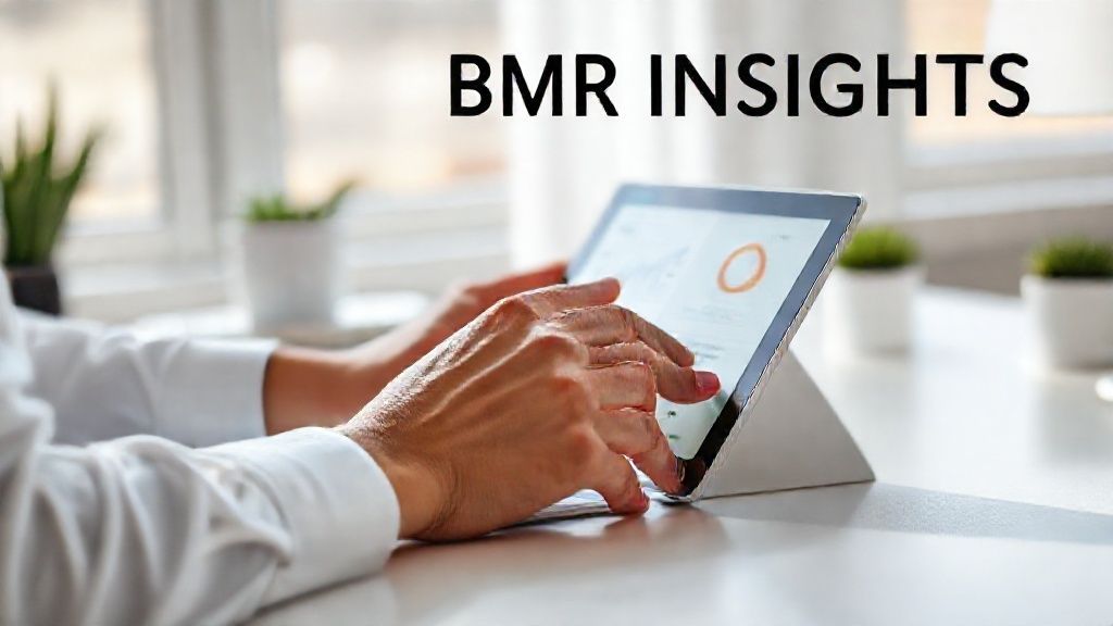 Person gathering measurements for BMR calculation